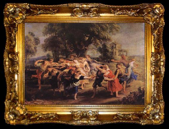 framed  RUBENS, Pieter Pauwel Dance of the Peasants, ta009-2